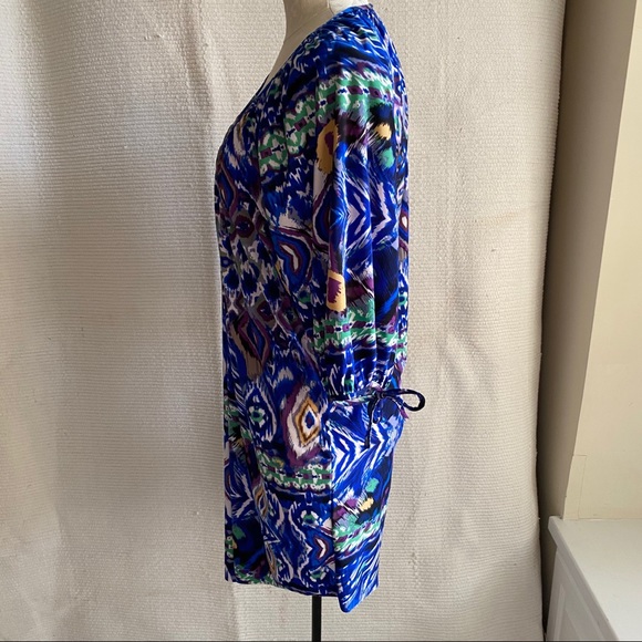 t-bags NWOT Long Sleeved Ikat Print Short Dress - Picture 6 of 8